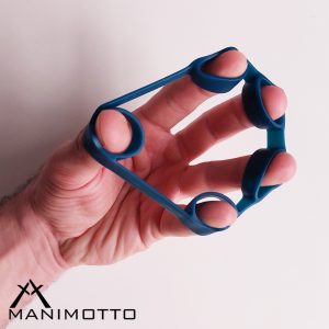 کش تقویت انگشت و ساعد دست، کش بازکننده انگشت دست، رنگ آبی تیره، مقاومت 11LB 5kg
