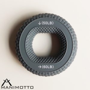 حلقه تقویت مچ و انگشت دست سطح 4 دارای دو مقاومت 23 کیلوگرمی (50lb) و 27 کیلوگرمی (60lb)- رنگ خاکستری- قطر 7.5 سانتیمتر