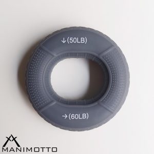 حلقه تقویت مچ و ساعد سطح 4- رنگ خاکستری- سیلیکونی- دارای دو مقاومت 23 کیلوگرمی (50lb) و 27 کیلوگرمی (60lb)