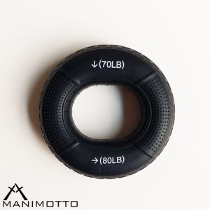 حلقه تقویت مچ و ساعد سطح 5-رنگ مشکی-سیلیکونی- دارای دو مقاومت 32 کیلوگرمی (70lb) و 36 کیلوگرمی (80lb)