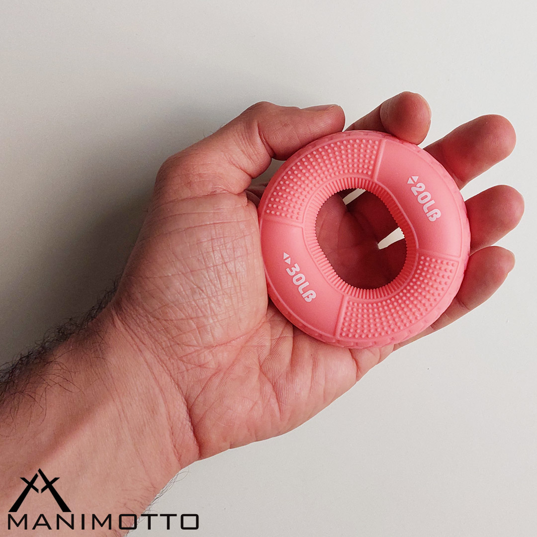 حلقه تقویت مچ دست سطح 1 8 حلقه تقویت مچ دست سطح 1 - رنگ صورتی - دارای دو مقاومت 20lb و 30lb